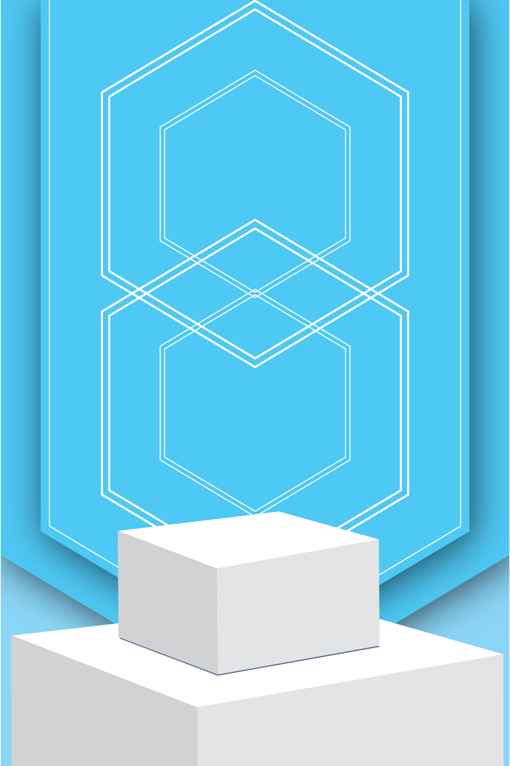 Modern podium design for conference and presentation events pinterest preview image.