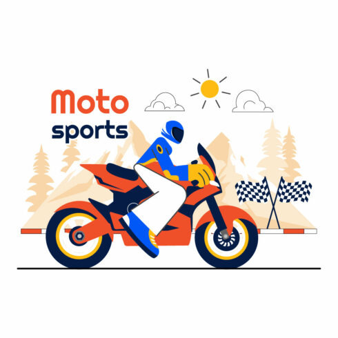 10 Motorcycle Racing Illustration cover image.