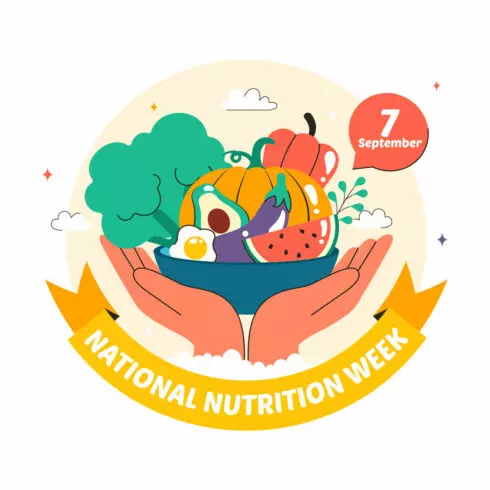 10 National Nutrition Week Day Illustration cover image.