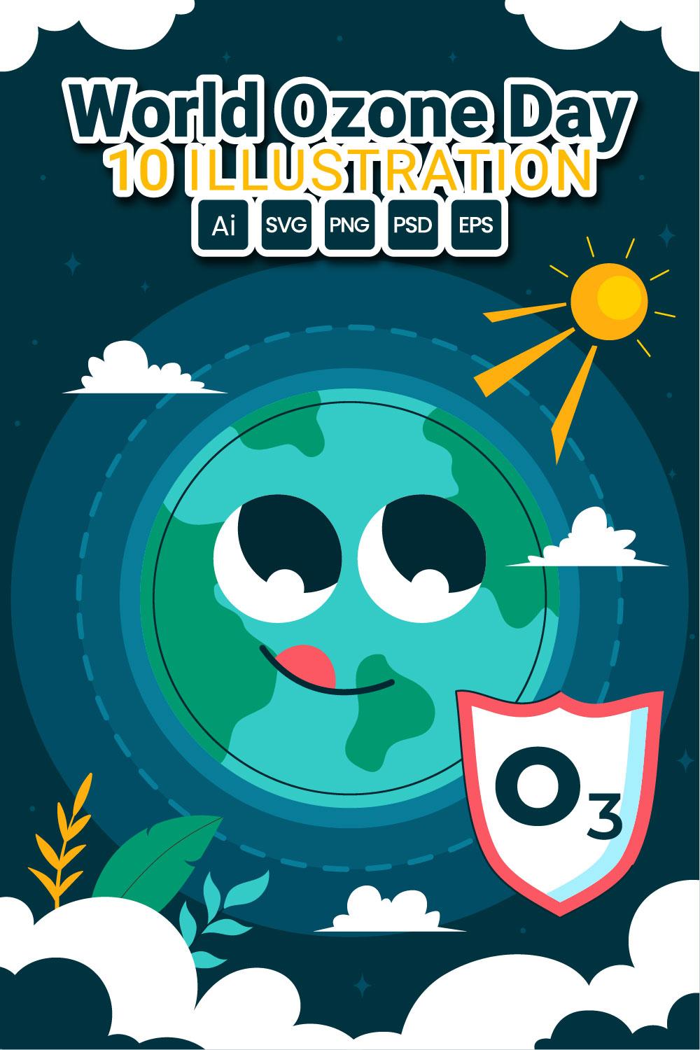 10 World Ozone Day Illustration pinterest preview image.