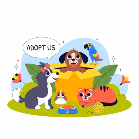 10 Pet Adoption Agency Illustration cover image.