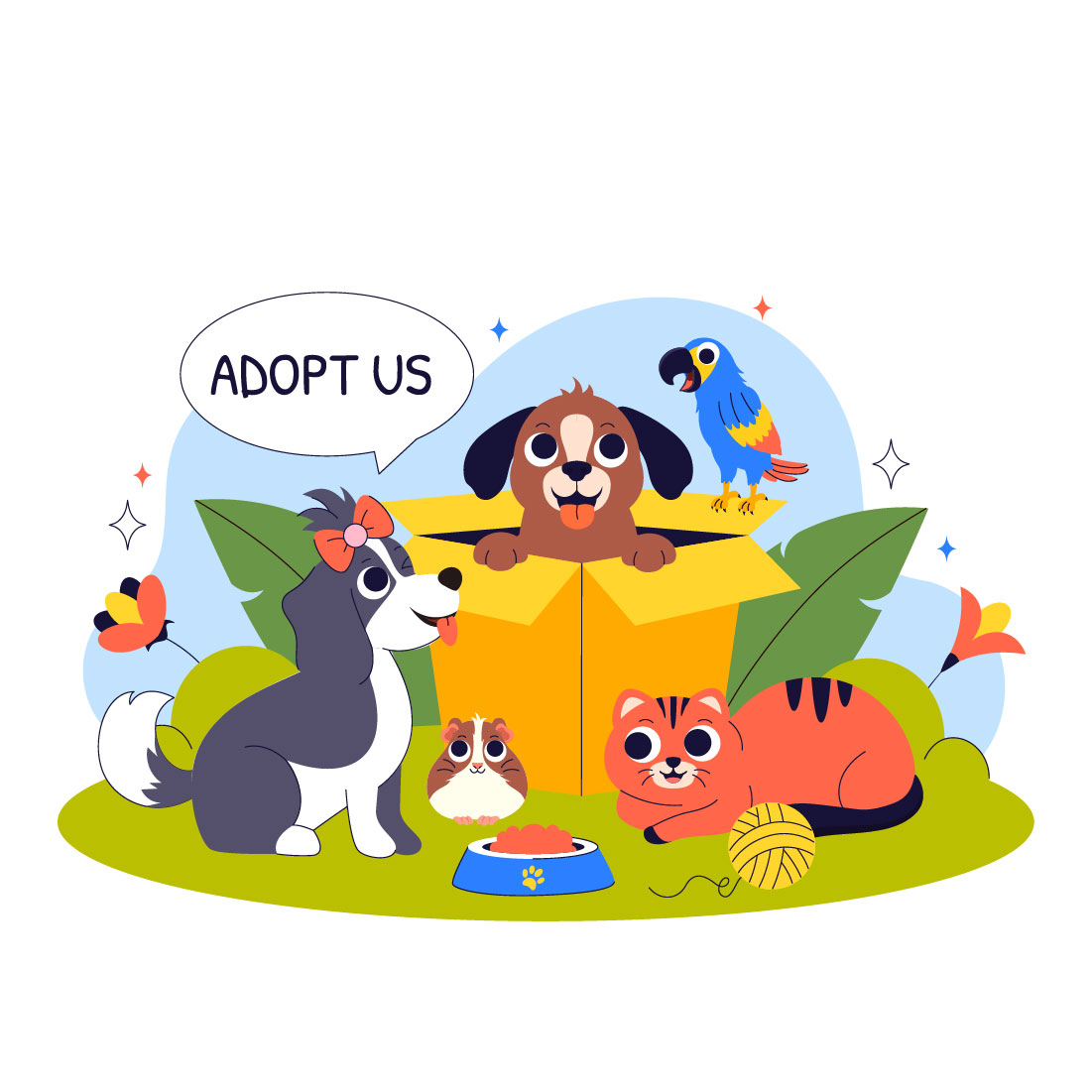 10 Pet Adoption Agency Illustration cover image.