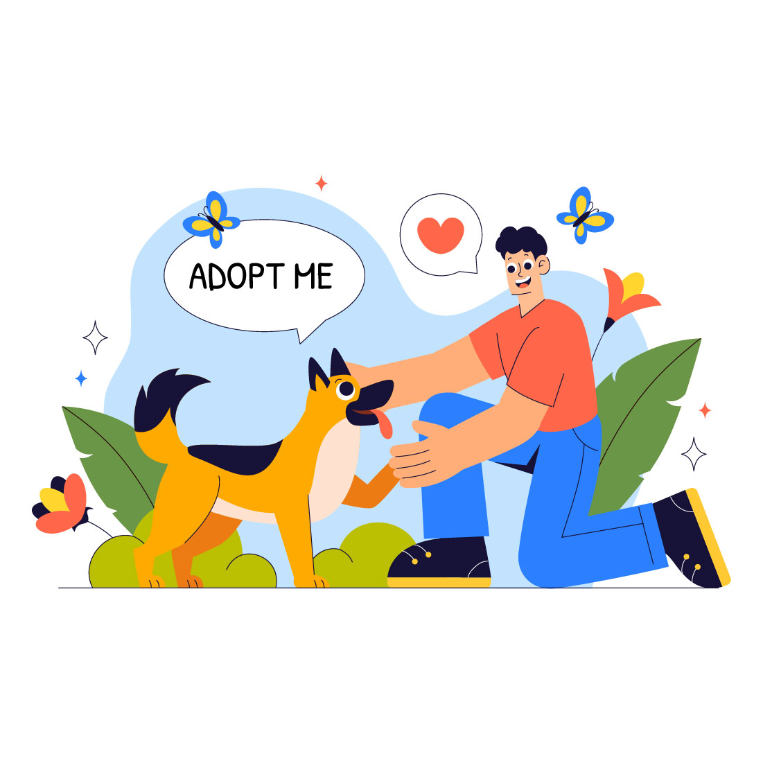 10 Pet Adoption Agency Illustration preview image.