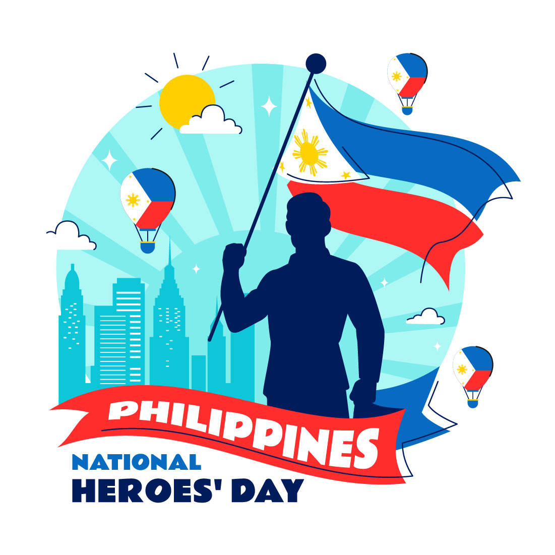 10 Philippines Heroes Day Illustration cover image.