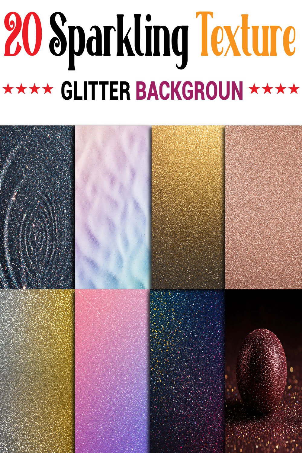 20 Sparkling Glitter Texture Background JPG Pack pinterest preview image.