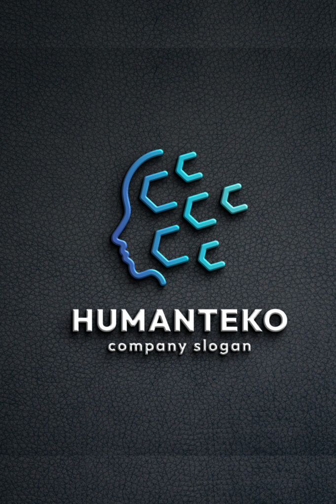 Human Head Virtual Technology Logo - MasterBundles