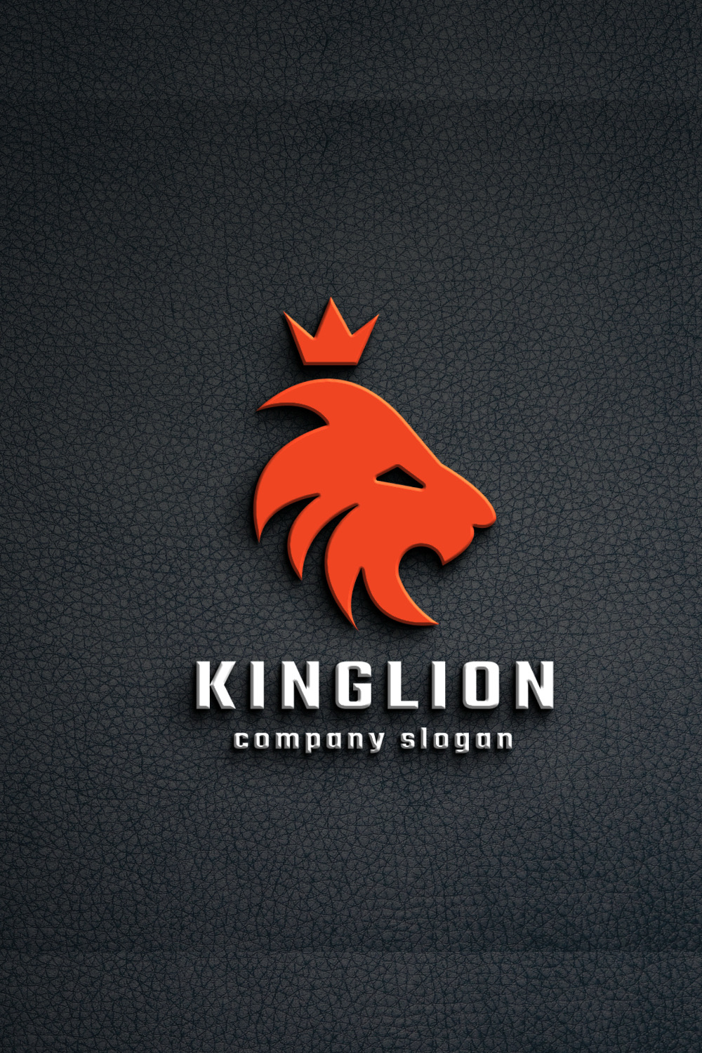 King Lion Head Logo pinterest preview image.