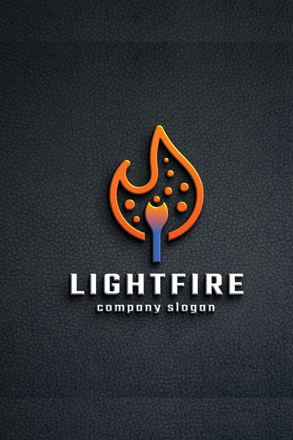 Fire Light - Burning Match Logo pinterest preview image.