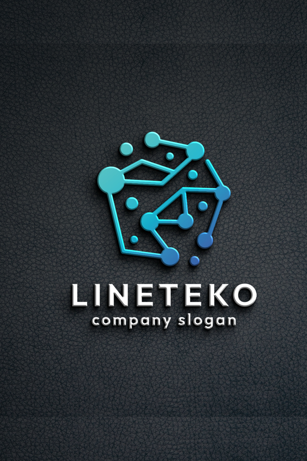 Line Technology System Logo pinterest preview image.
