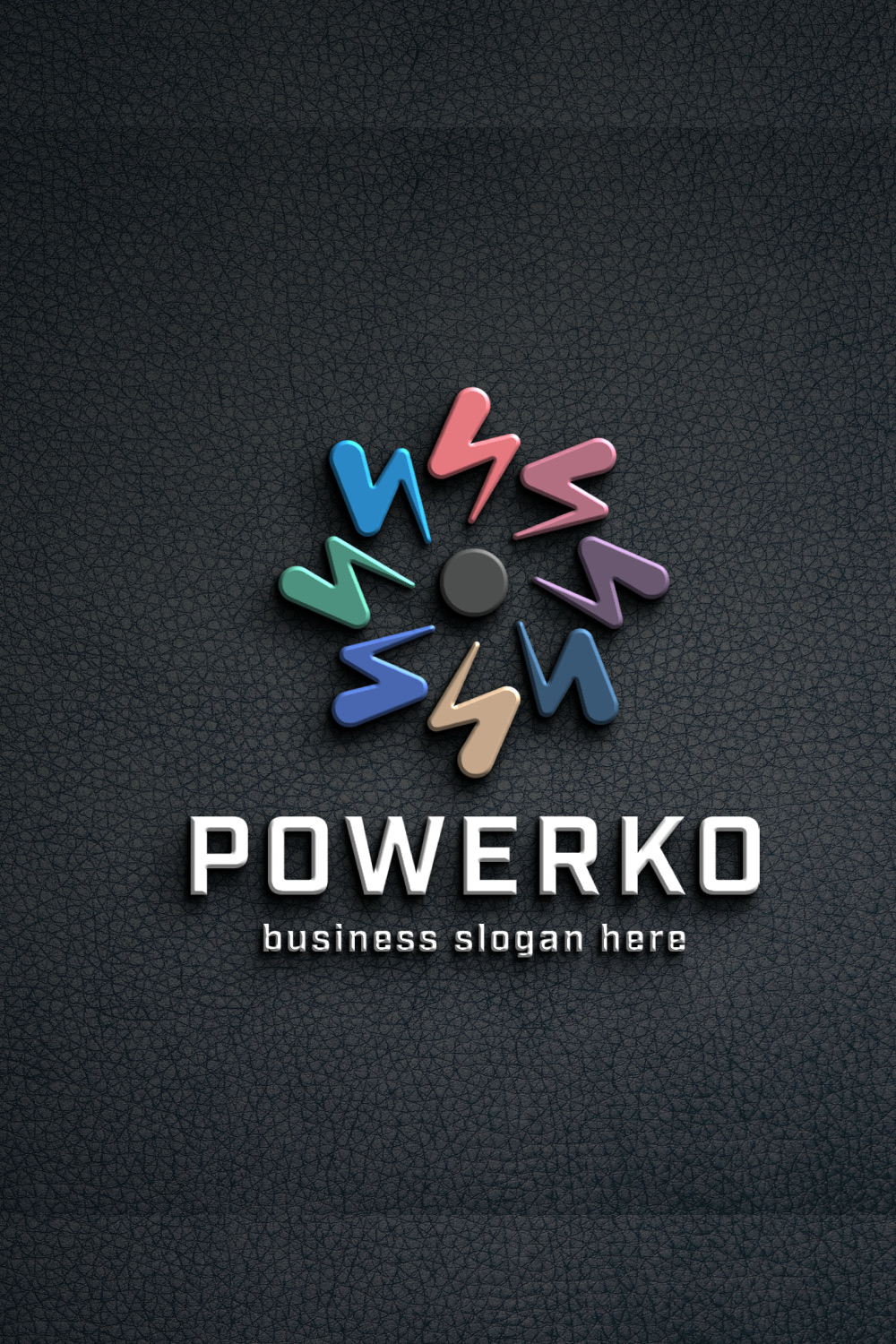 Power Energy System Logo pinterest preview image.