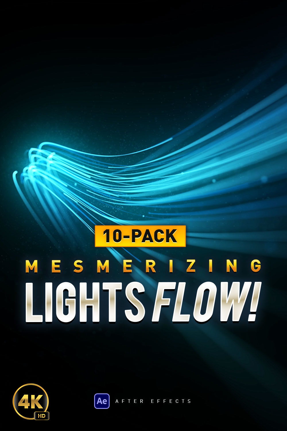 10-Pack Digital Magic: 4K Mesmerizing LightFlow! pinterest preview image.