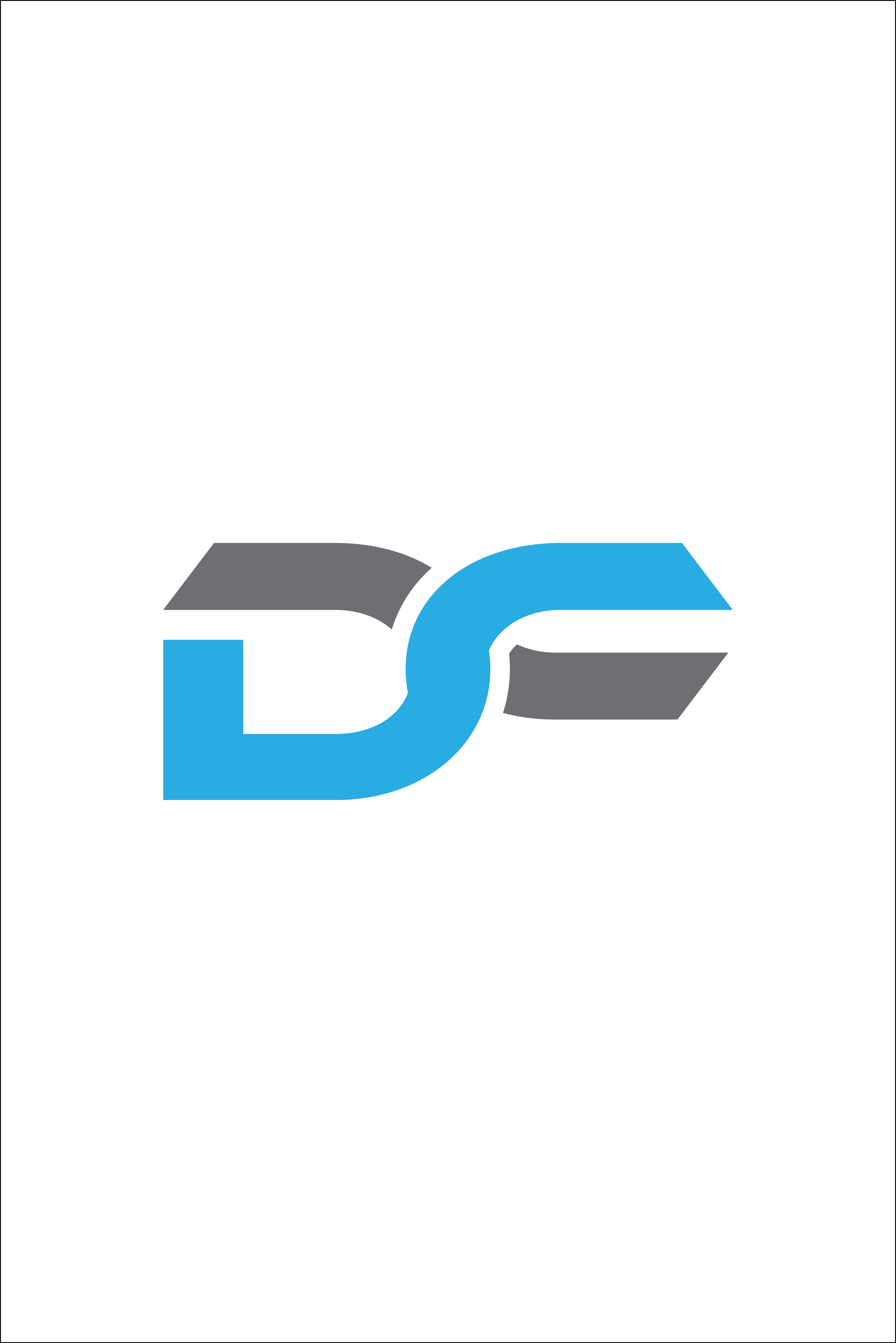 Initial Letter DF Logo or Icon Design Vector Image Template pinterest preview image.