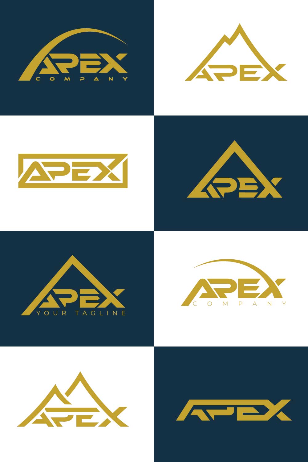 Apex logo bundle modern business branding monogram set pinterest preview image.