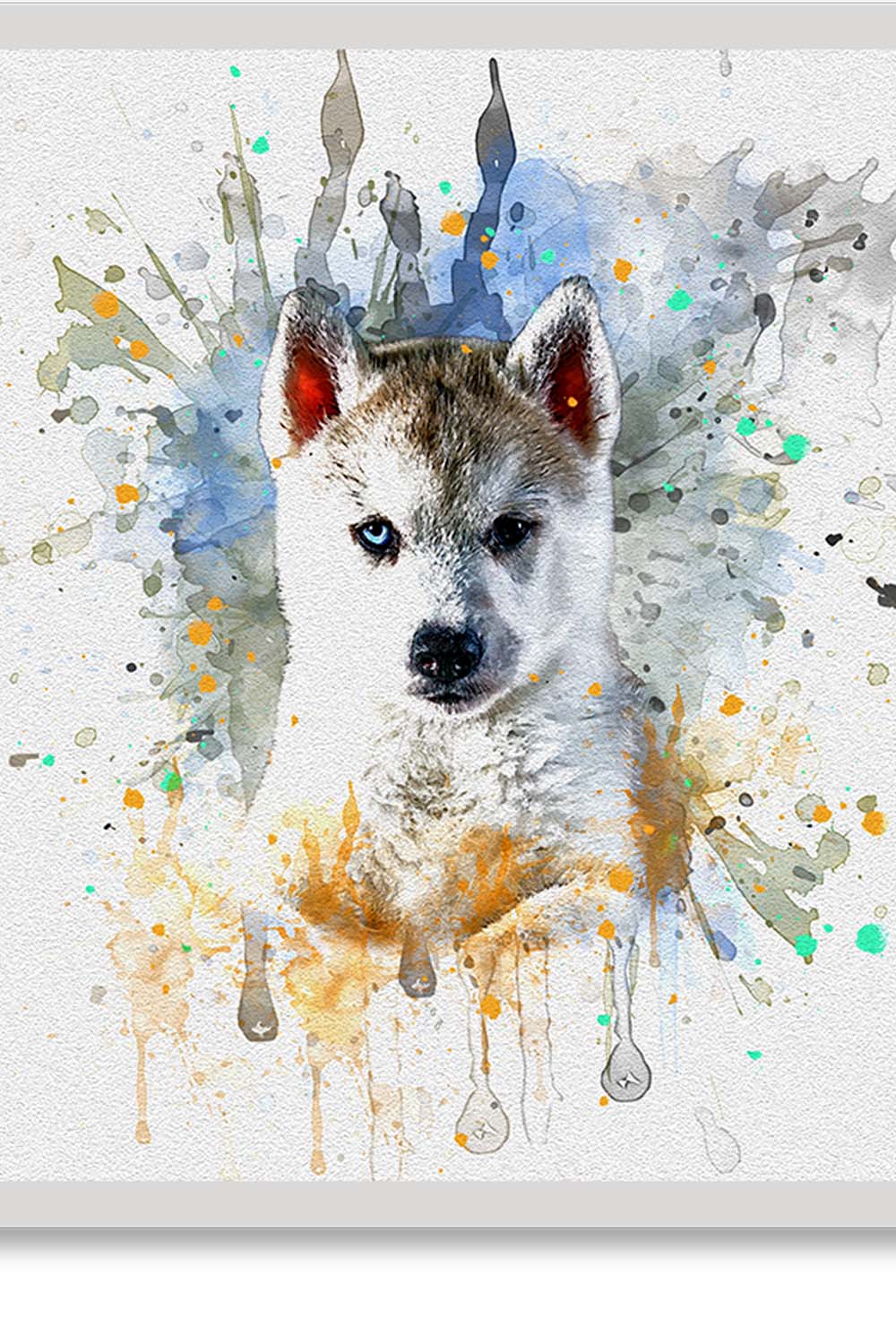 Artistic Dog Painting Photoshop Action pinterest preview image.