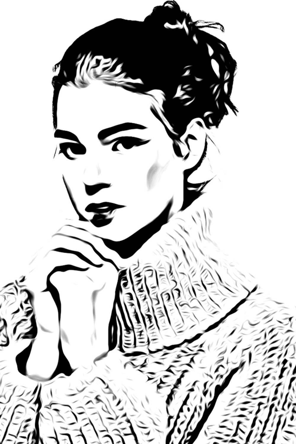 Vector Oil Effect Photoshop Action pinterest preview image.