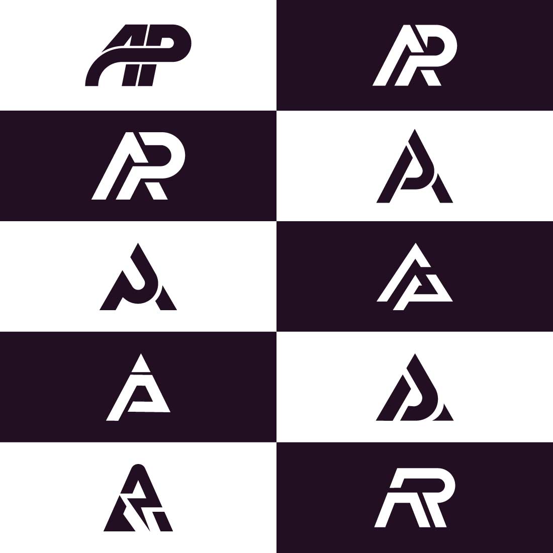 AP Letter Logo Design Set Modern Minimal 10 Logo Bundle cover image.
