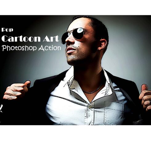 Pop Cartoon Art Photoshop Action cover image.
