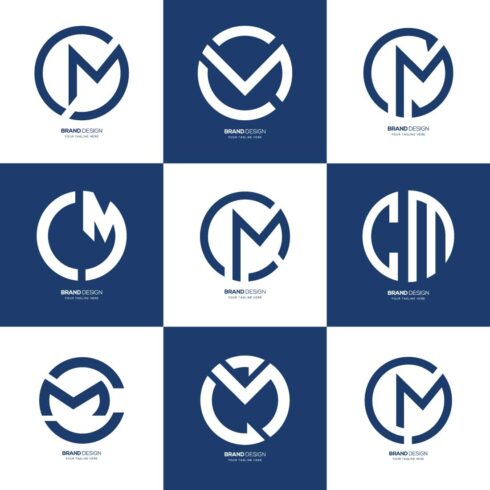 CM Letter Logo Design Bundle cover image.