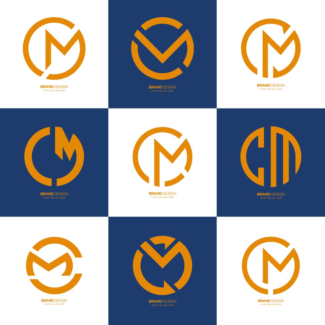 CM Letter Logo Design Bundle preview image.