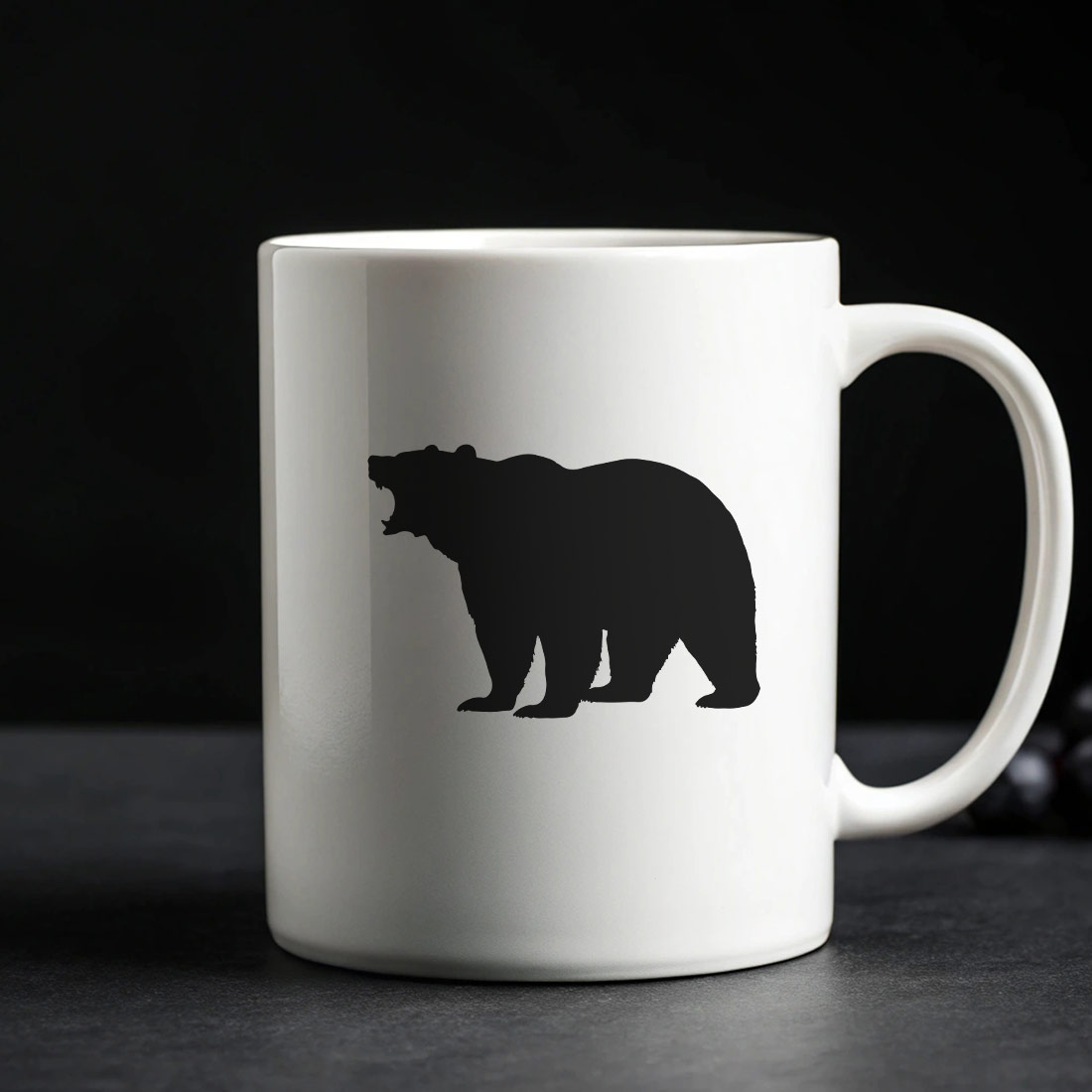 Wild Bear Silhouette Wildlife Animal Vector preview image.