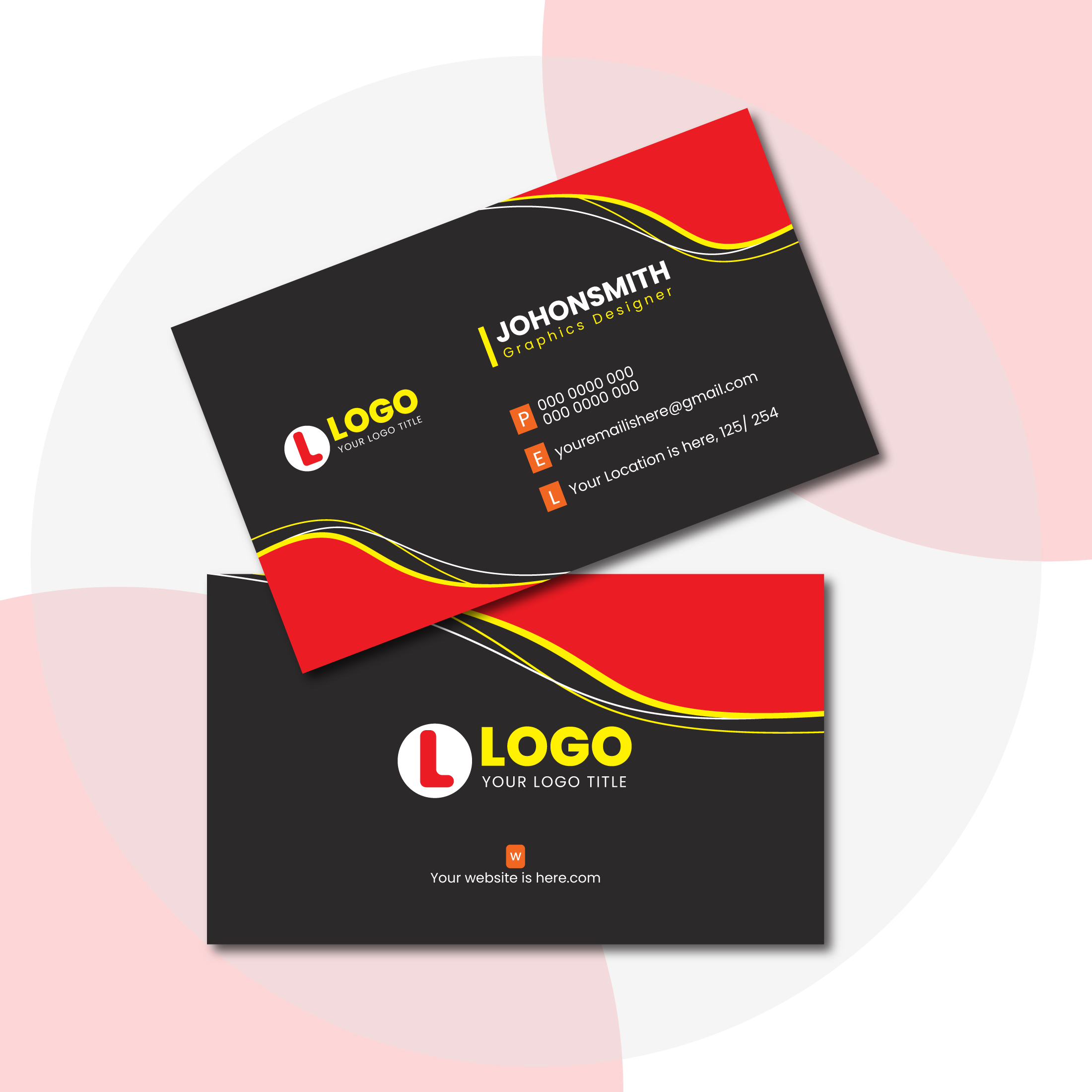Corporate Business Card Design preview image.