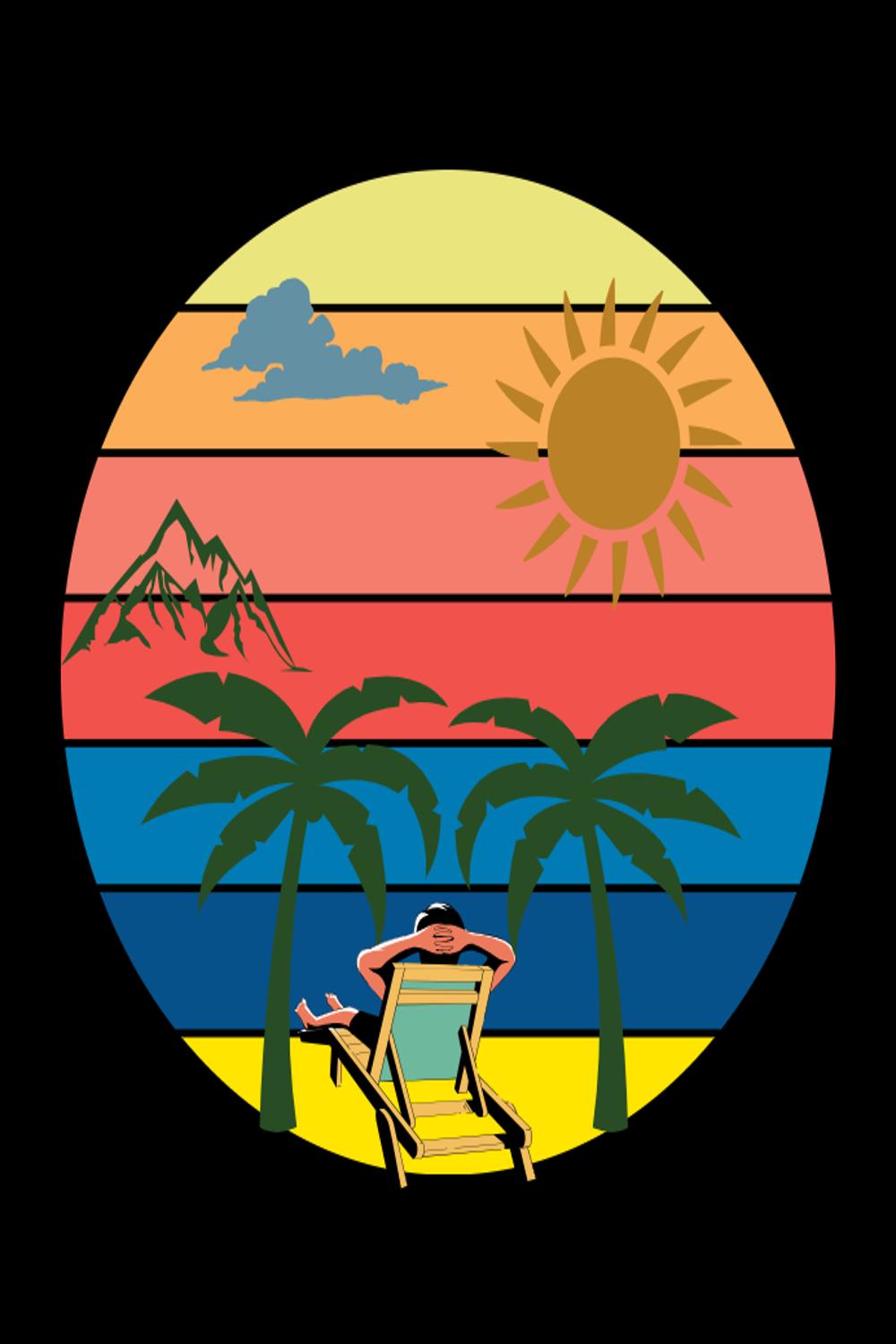 6 Beach T-Shirts Retro Collection JPG pinterest preview image.
