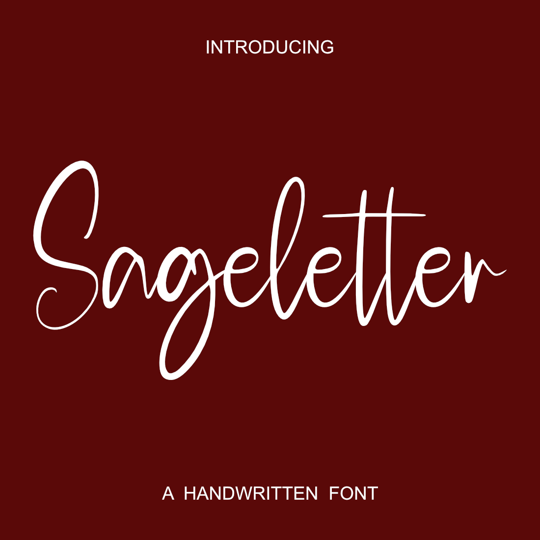 Sageletter simply handwritten font cover image.