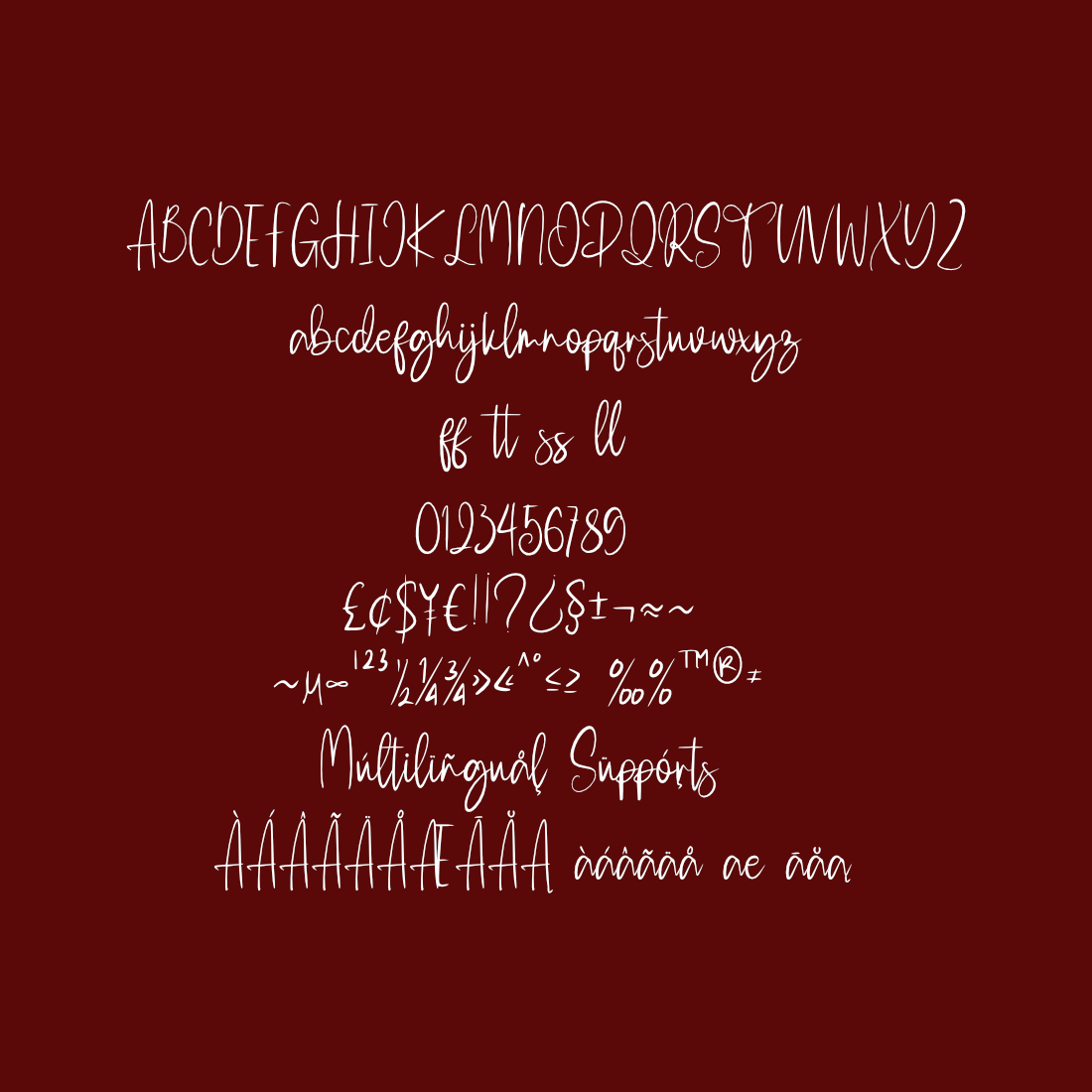 Sageletter simply handwritten font preview image.