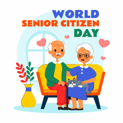10 World Senior Citizen Day Illustration cover image.