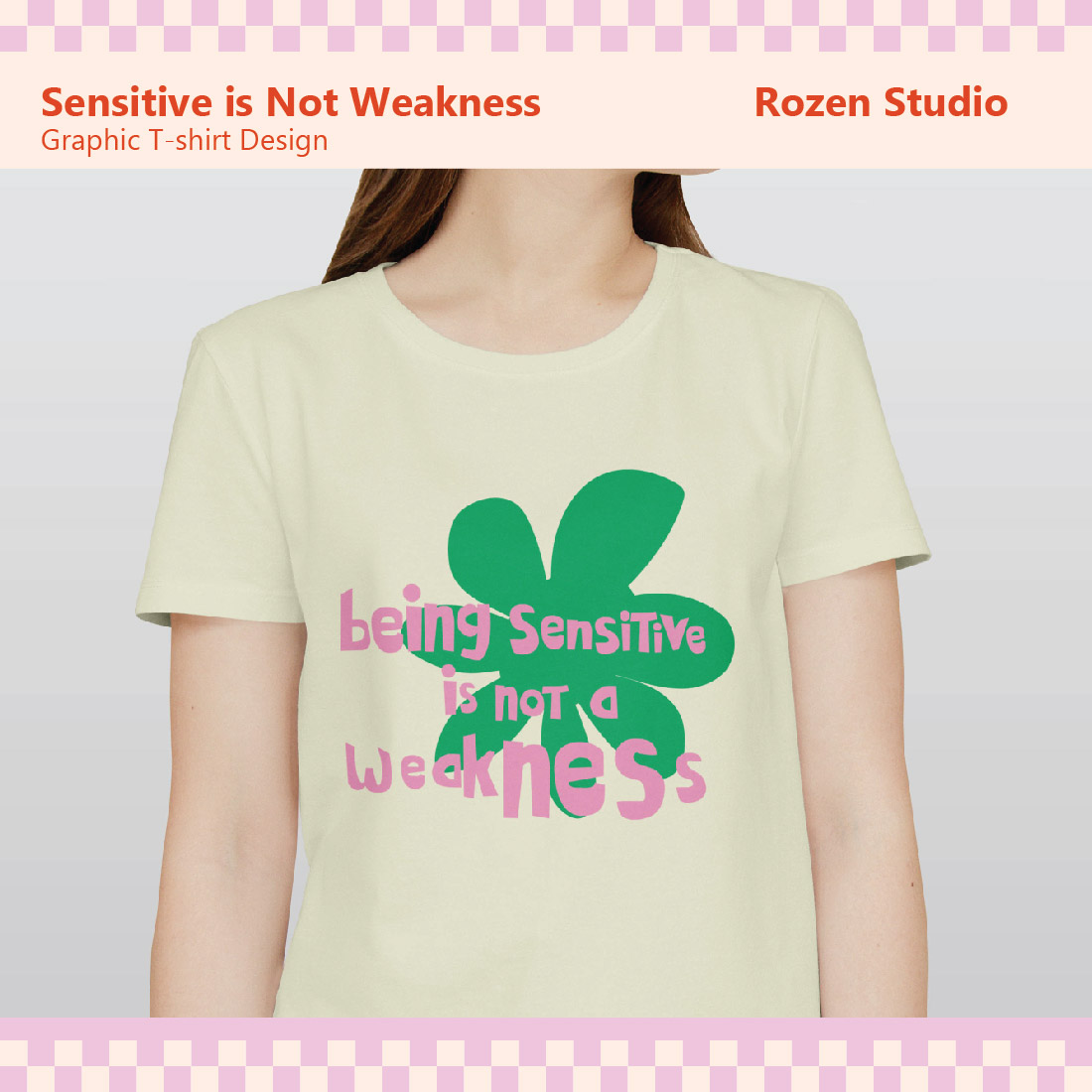 Sensitive is Not Weakness Graphic Tshirt cover image.
