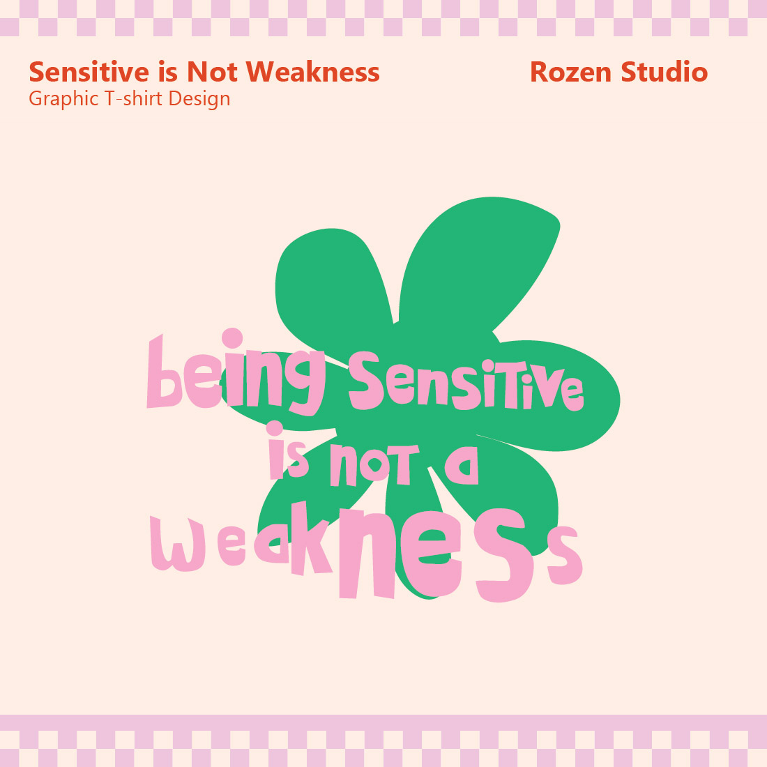 Sensitive is Not Weakness Graphic Tshirt preview image.