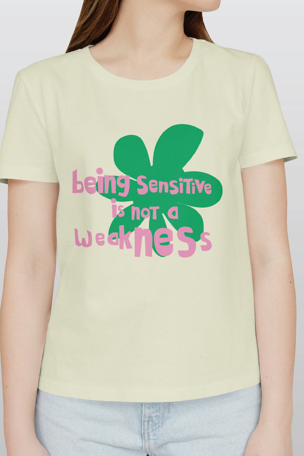 Sensitive is Not Weakness Graphic Tshirt pinterest preview image.