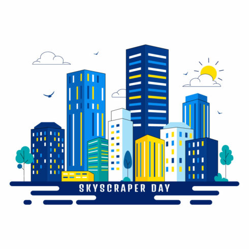10 Skyscraper Day Illustration cover image.