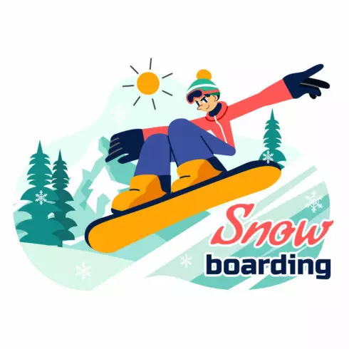 10 Snowboarding Sport Illustration cover image.