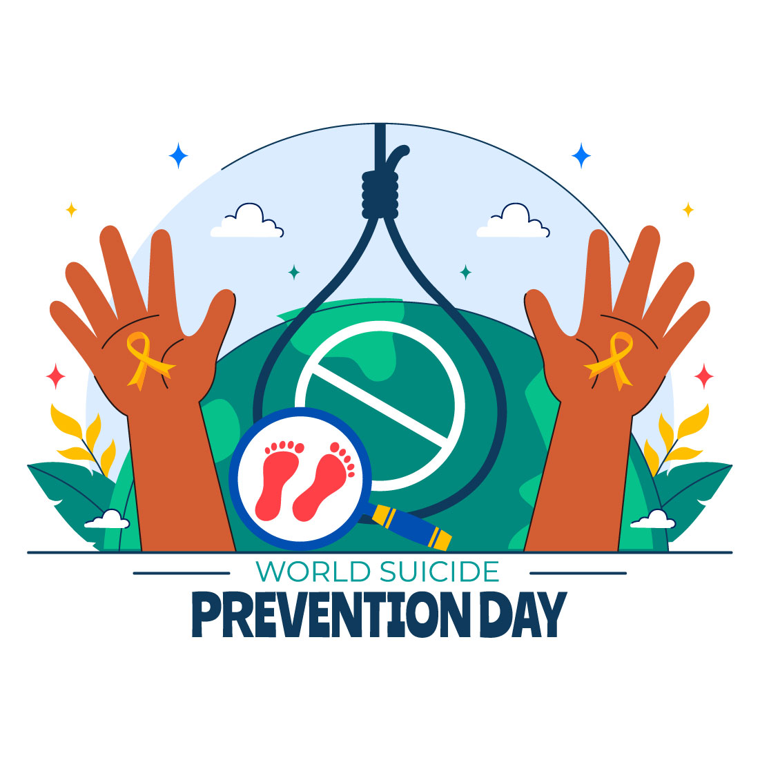 10 World Suicide Prevention Day Illustration preview image.