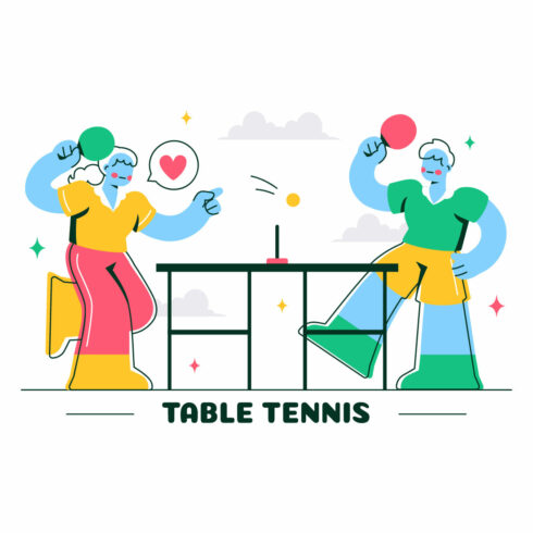 10 Table Tennis Sports Illustration cover image.