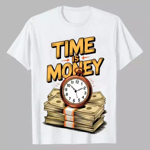 2 Design Time Is Money” clock and cash design Time Is Money Clock Cash Quote Design Graffiti motivation T shirt PNG File cover image.