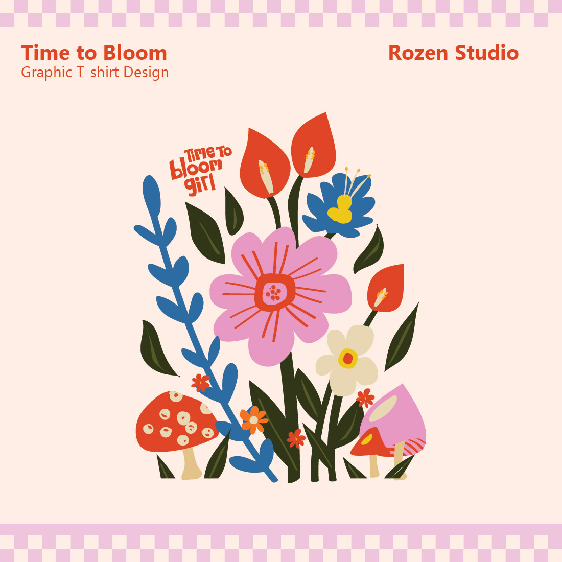 Flower Bloom Graphic Tshirt preview image.