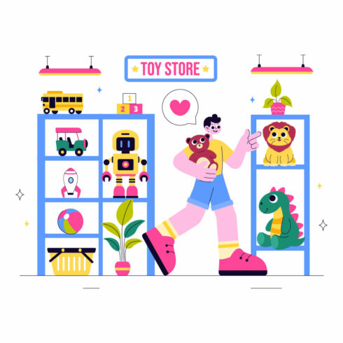 10 Toy Store Vector Illustration cover image.