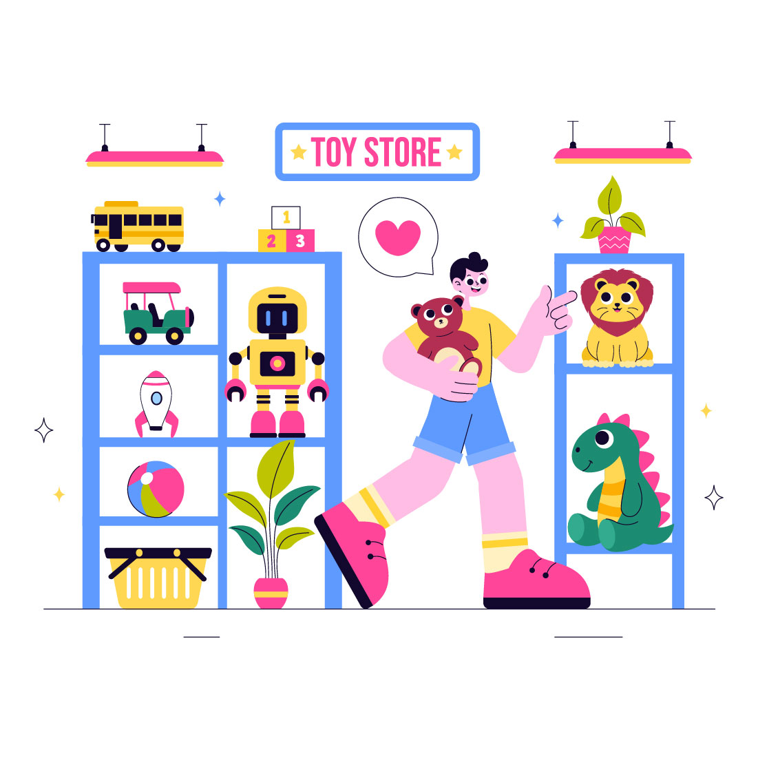 10 Toy Store Vector Illustration cover image.