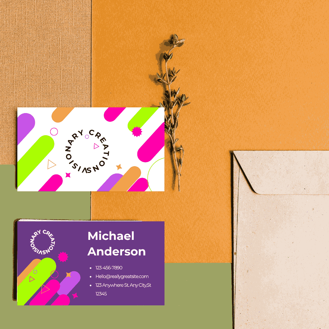 business card for real estate, makeup artisrt, photography, modern business card preview image.