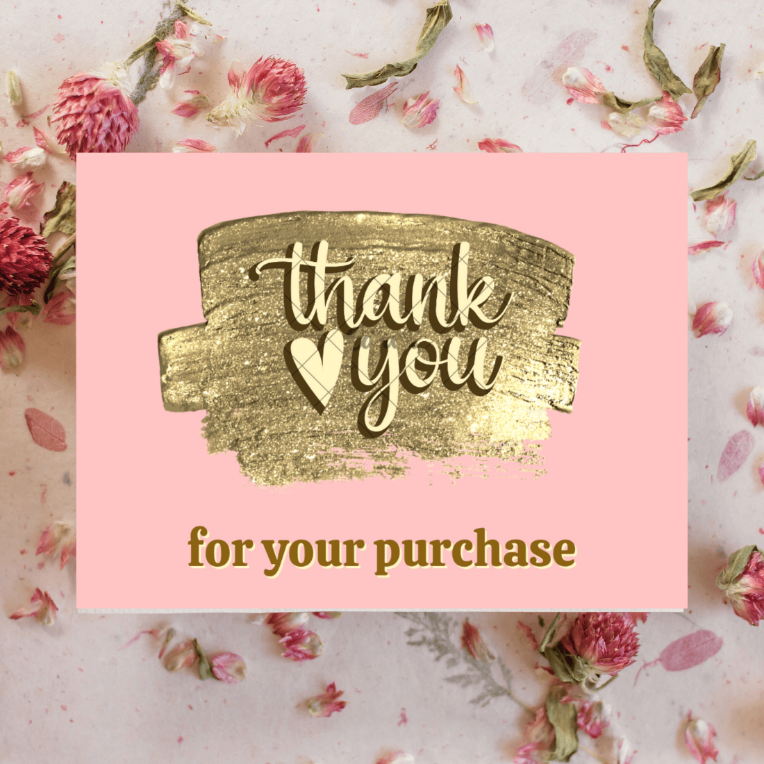 beautiful thankyou for your purchase card preview image.
