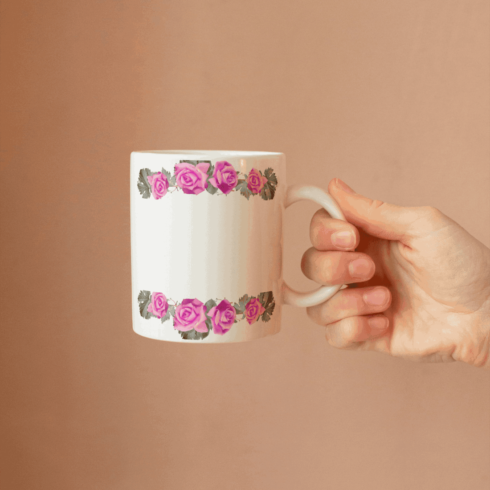 Stylish beautiful coffee mug mockups cover image.