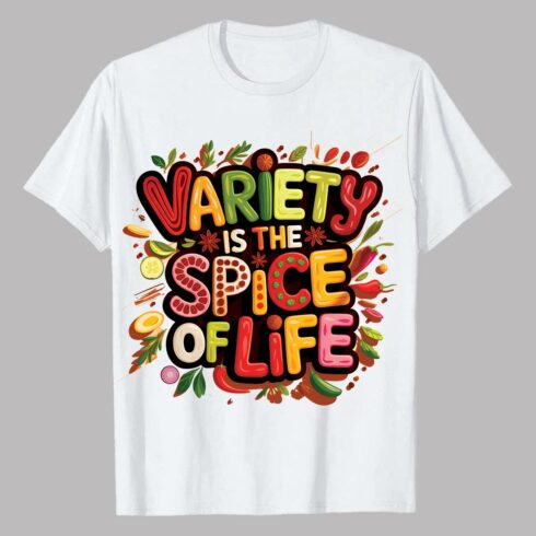 2 Design Variety Is the Spice of Life Variety Is the Spice of Life Shirt Graffiti motivation T shirt PNG File cover image.