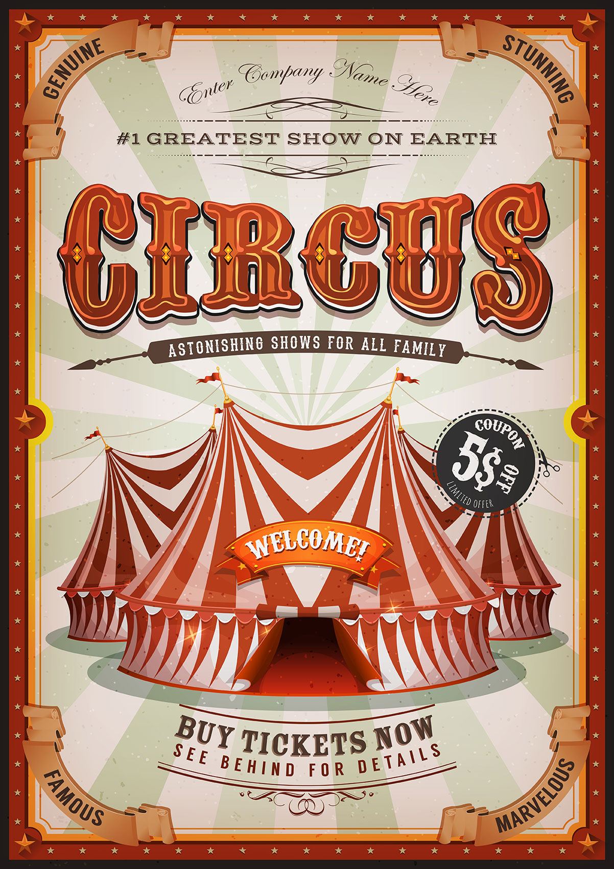 vintage grunge circus big top poster background 782