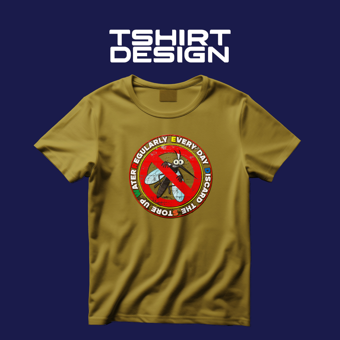 Dengue Awareness TShirt Design preview image.