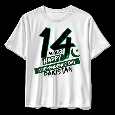 Pakistan Independence Day 14 August T Shirt Design cover image.