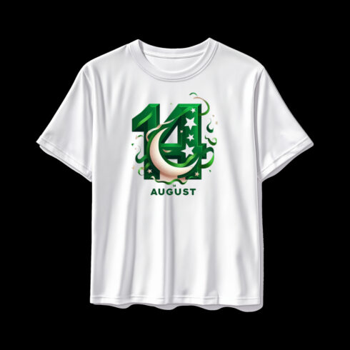 Pakistan Independence Day 14 August T Shirt Design cover image.