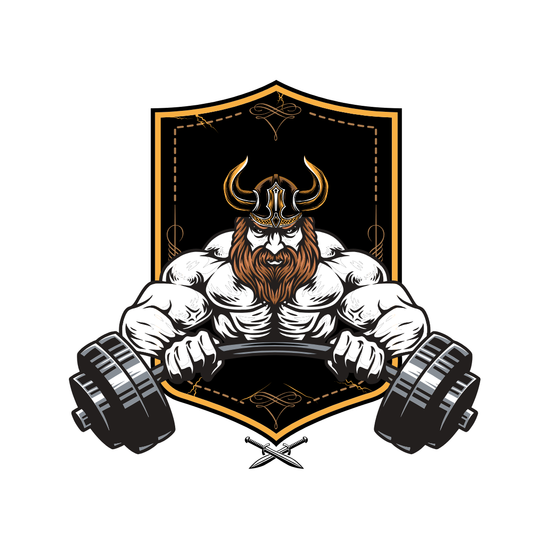 Gym T Shirt Design - Skull vector, Skulls, Skull T-Shirt Design Vector preview image.
