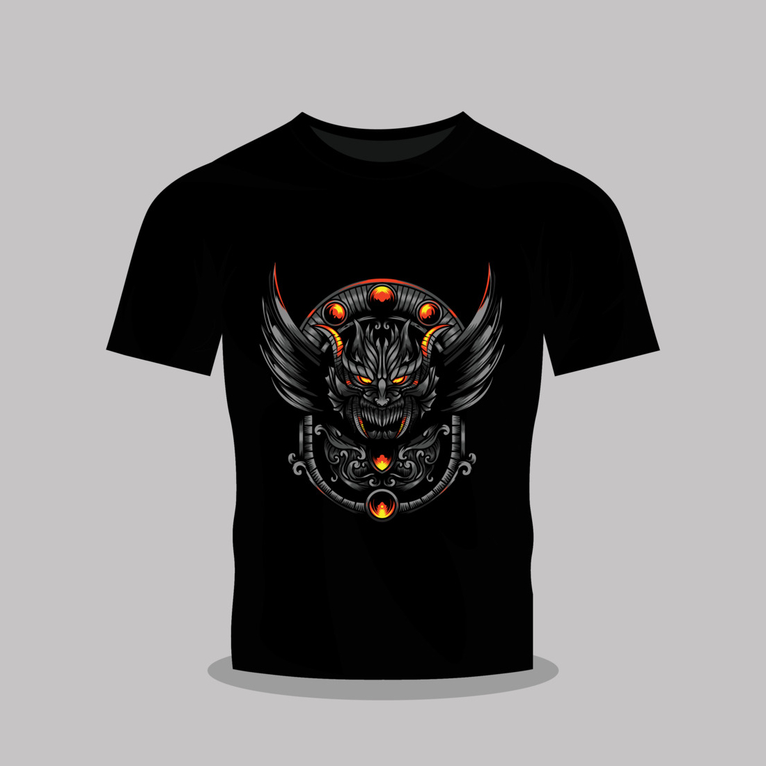 Creepy flying dragon illustration T-Shirt cover image.